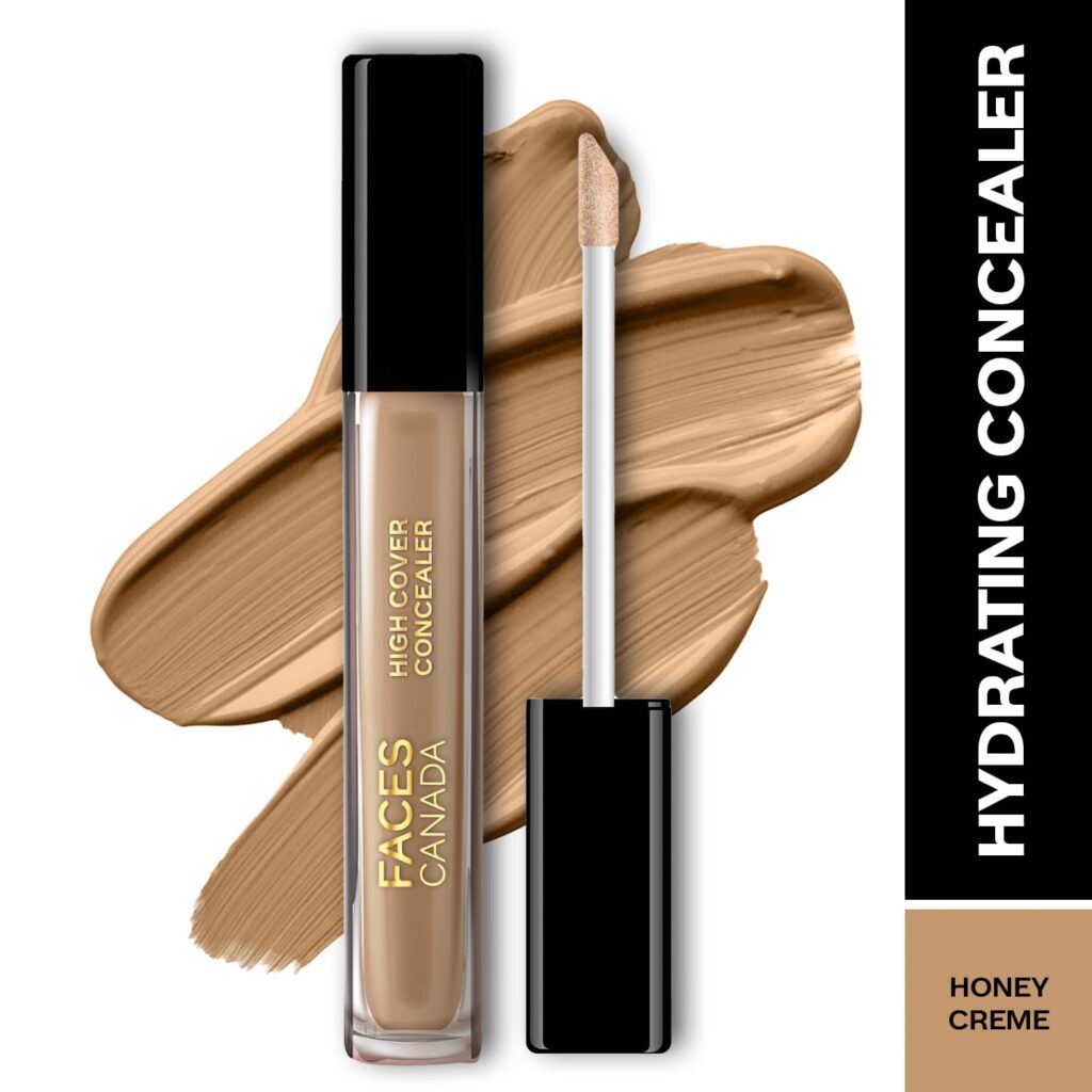 Faces Canada High Cover Concealer - Honey Creme 02, Blends Easily, Natural Finish (4 ml) - Faces Canada