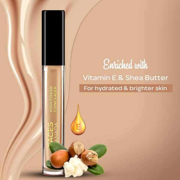 Faces Canada High Cover Concealer - Sand Beige 01, Blends Easily, Natural Finish (4 ml) - Faces Canada