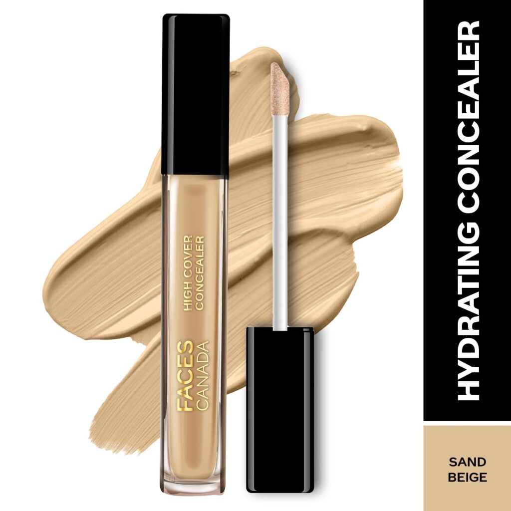 Faces Canada High Cover Concealer - Sand Beige 01, Blends Easily, Natural Finish (4 ml) - Faces Canada