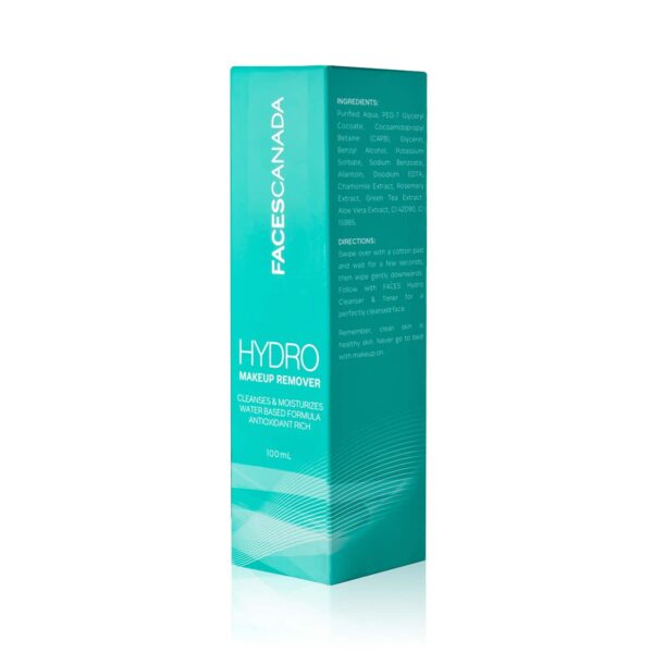 Faces Canada Hydro Make Up Remover, Cleanses & Moisturizes For Eyes, Lips & Face Makeup (100 ml) - Faces Canada