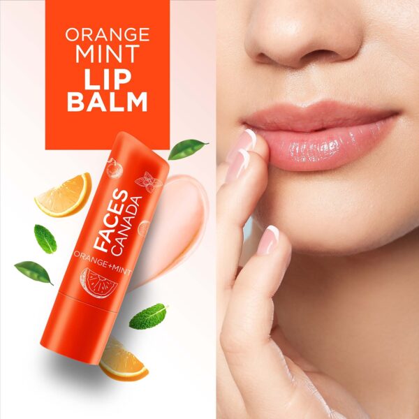 Faces Canada Lip Balm - Orange Mint 01, Orange Tint, SPF 15, 12 HR Moisturization (4.5 g) - Faces Canada