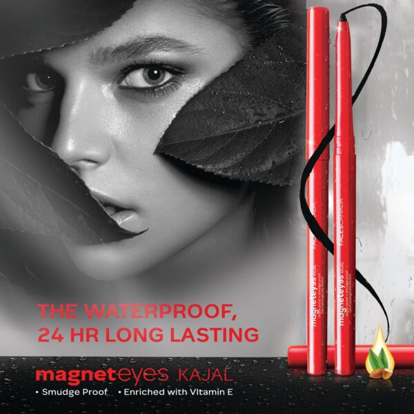 Faces Canada Lip & Eye Combo - HD Lip Crayon (Tea Rose) + Magneteyes Kajal - Faces Canada