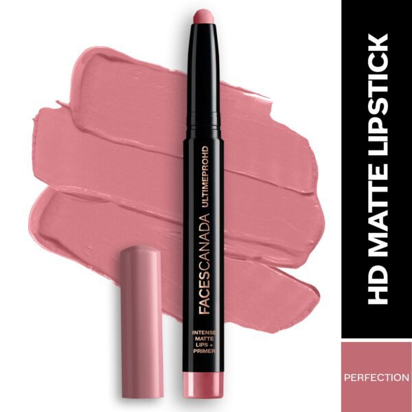 Faces Canada Lip & Eye Combo - HD Lip Crayon (Tea Rose) + Magneteyes Kajal - Faces Canada