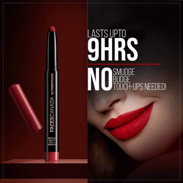 Faces Canada Lip & Eye Combo - HD Lip Crayon (Tea Rose) + Magneteyes Kajal - Faces Canada