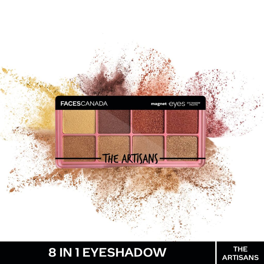 Faces Canada Magneteyes 8 in 1 Eyeshadow Palette - The Artisans, Intensely Pigmented (6.4 g) - Faces Canada