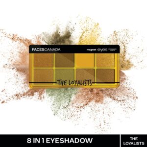 Faces Canada Magneteyes 8 in 1 Eyeshadow Palette - The Loyalists, Intensely Pigmented (6.4 g) - Faces Canada