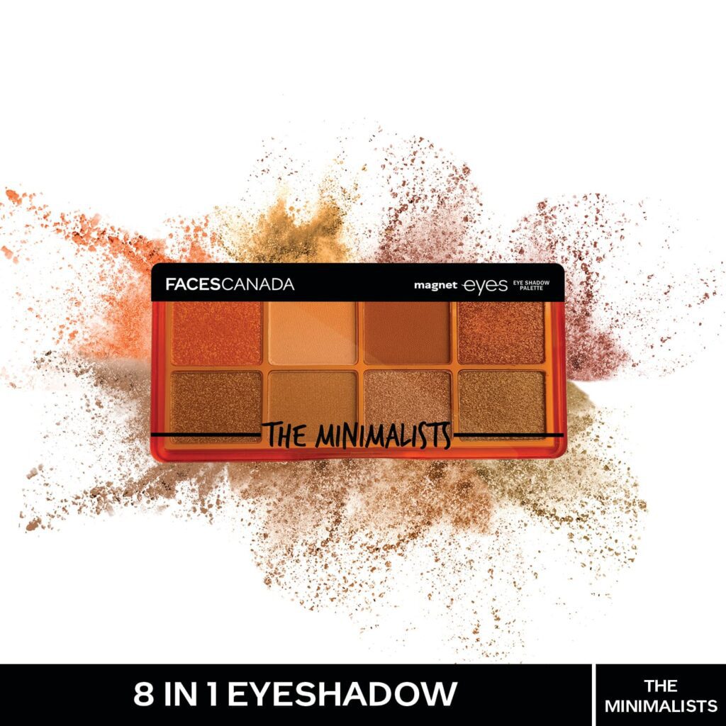 Faces Canada Magneteyes 8 in 1 Eyeshadow Palette - The Minimalists, Intensely Pigmented (6.4 g) - Faces Canada