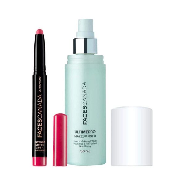 Faces Canada Makeup Fixer And Lip Crayon Combo - (2Pcs) - Faces Canada