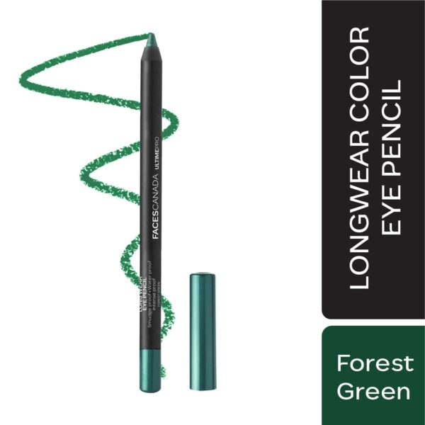 Faces Canada Matte Lip Crayon - Wrapped Up (2.8g) and Eye Pencil - Forest Green (1.2g) Combo - Faces Canada