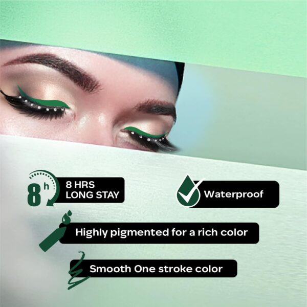 Faces Canada Matte Lip Crayon - Wrapped Up (2.8g) and Eye Pencil - Forest Green (1.2g) Combo - Faces Canada