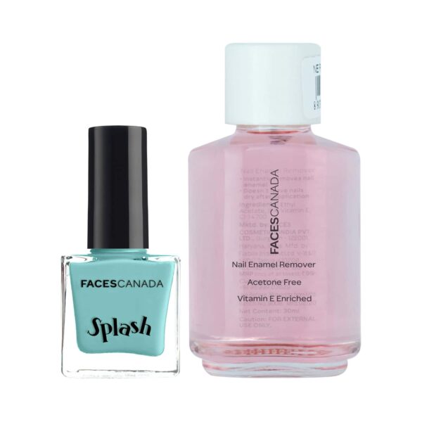 Faces Canada Nail Enamel Remover And Splash Nail Polish Combo - (2Pcs) - Faces Canada