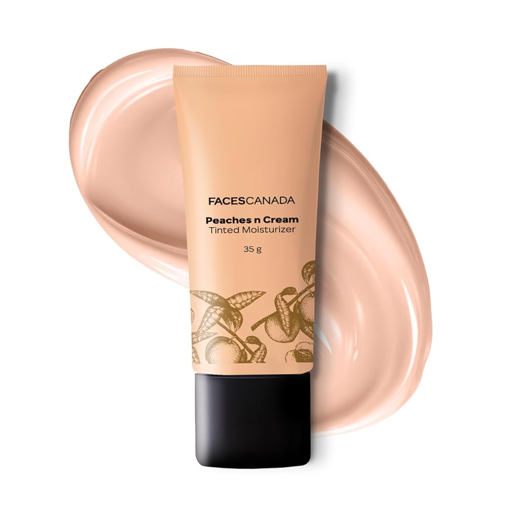 FACES CANADA Peaches N Cream Tinted Moisturizer - Light 01, 35 g | Soft Peachy, Natural Glow | Lightly Tinted BB Cream | Non Oily Lightweight Gel Formula | Blends Easily |...