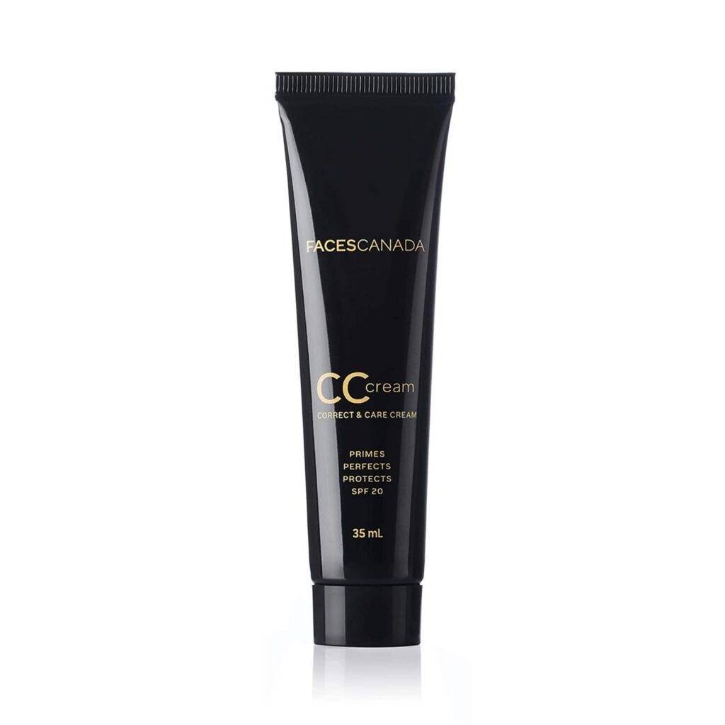 Faces Canada SPF 20 CC Cream - Sand 02, Correct & Care Tinted Cream, Dewy Finish (35 ml) - Faces Canada