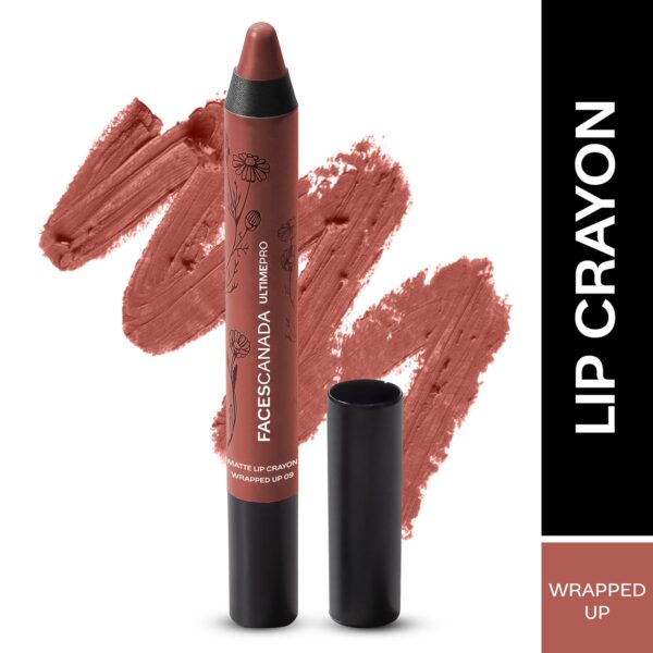Faces Canada Sun Defense CC Powder - Sand (8g) and Matte Lip Crayon - Wrapped Up (2.8g) Combo - Faces Canada