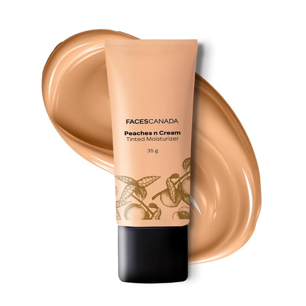 FACES CANADA Tinted Moisturizer - Peaches N Cream - Beige 02, 35g | Hydrating, Lightweight, Non-Oily with Natural Glowy Finish | Sheer Buildable Coverage for Daily Use | BB...