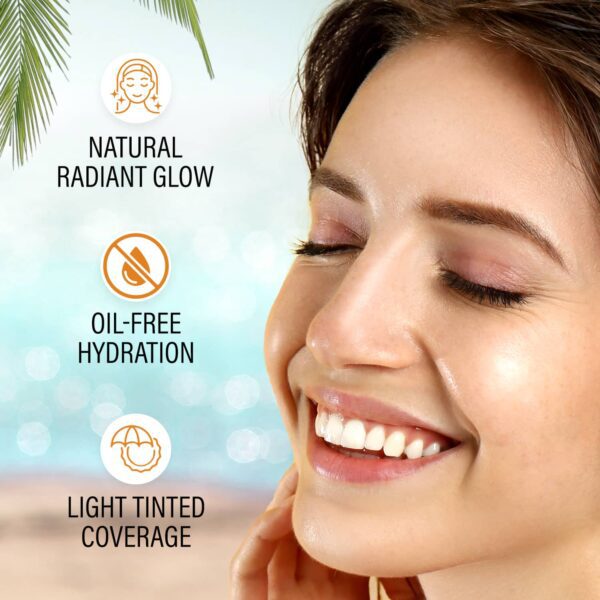 Faces Canada Tinted Sunscreen, SPF 40 PA+++, 1% Hyaluronic Acid & Vitamin C, No White Cast (30 g) - Faces Canada