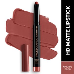 Faces Canada Ultime Pro HD Intense Matte Lips + Primer 9HR Long Stay - Natural Coco 12 (1.4 g) - Faces Canada