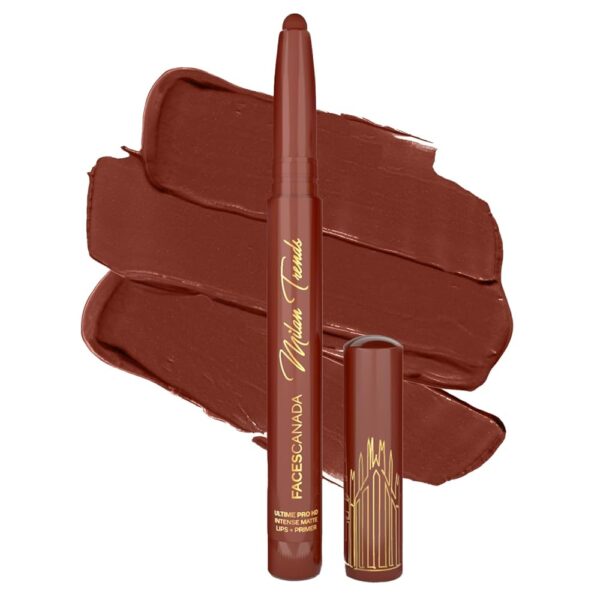 FACES CANADA Ultime Pro HD Intense Matte Lips + Primer - GOAT N10, 1.4g, Limited Edition | 9HR Long Stay | Primer Infused For Flawless HD Matte Finish | Intense Color | Lightweight