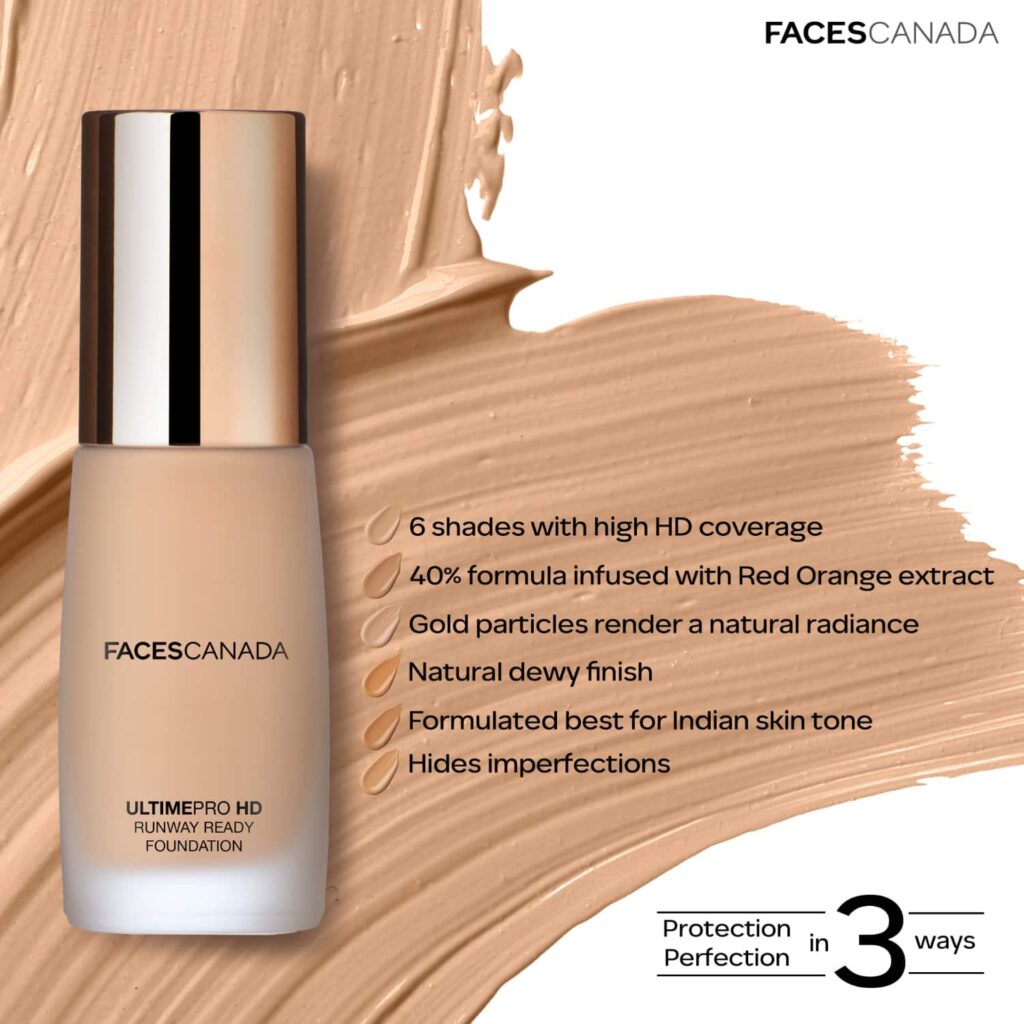 Faces Canada Ultime Pro HD Runway Ready Foundation - Beige, Radiant Flawless Finish (30 ml) - Faces Canada