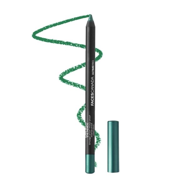 FACES CANADA Ultime Pro Longwear Eye Pencil - Forest Green, 1.2 g | 8 Hr Long Stay | Smooth One Stroke Application | Intense Color Pay Off | Soft Blendable Formula | Smudge...