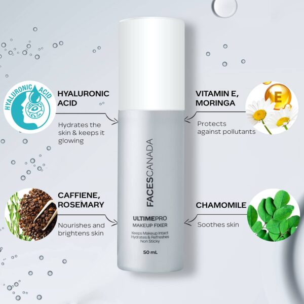 Faces Canada Ultime Pro Makeup Fixer, Long Lasting,Hydrating Makeup Setting Spray, No alcohol-(50 ml) - Faces Canada