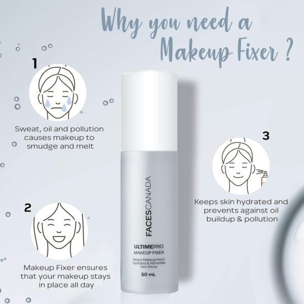 Faces Canada Ultime Pro Makeup Fixer, Long Lasting,Hydrating Makeup Setting Spray, No alcohol-(50 ml) - Faces Canada