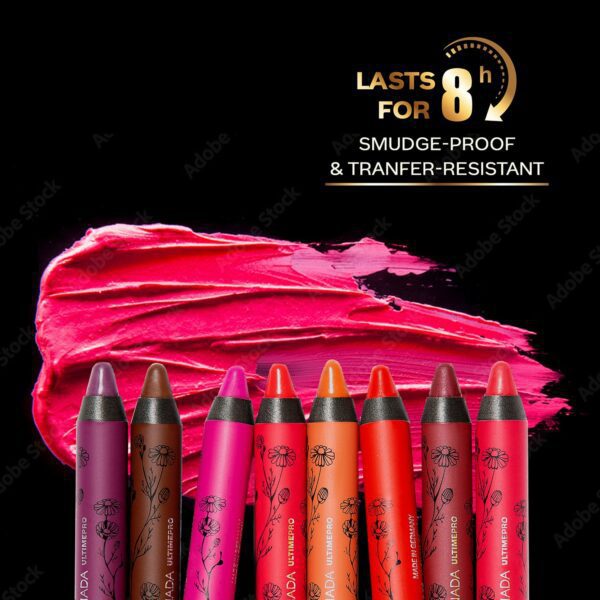 Faces Canada Ultime Pro Matte Lip Crayon, 8HR Stay, Creamy Matte,Intense Color -Pink Love (2.8 g) - Faces Canada