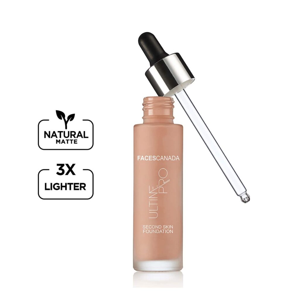 Faces Canada Ultime Pro Second Skin Foundation - Beige 03, Matte Finish, SPF 15 (30 ml) - Faces Canada