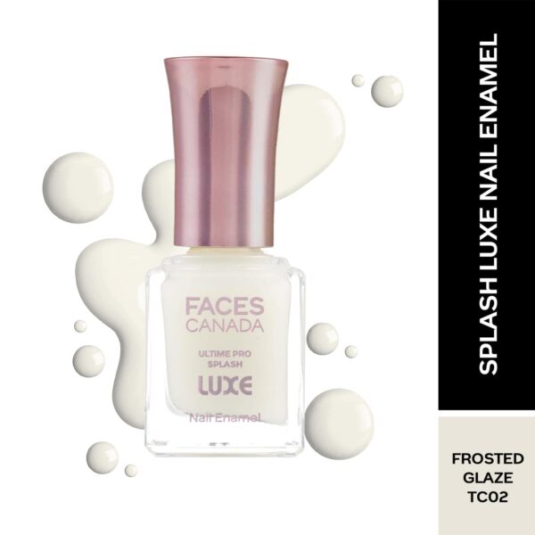 Faces Canada Ultime Pro Splash Luxe Nail Enamel Glossy Finish - Frosted Glaze TC02 (12 ml) - Faces Canada