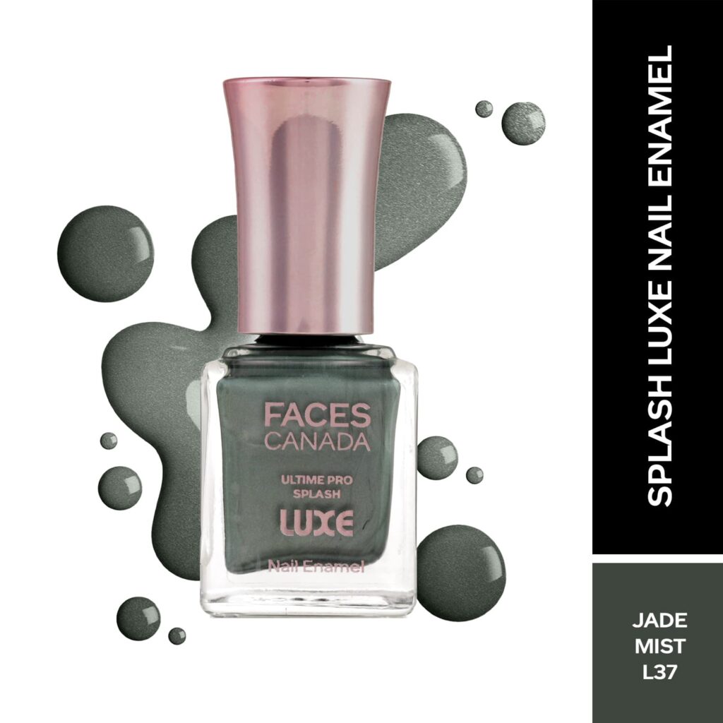Faces Canada Ultime Pro Splash Luxe Nail Enamel Glossy Finish Quick Drying - Jade Mist L37 (12 ml) - Faces Canada