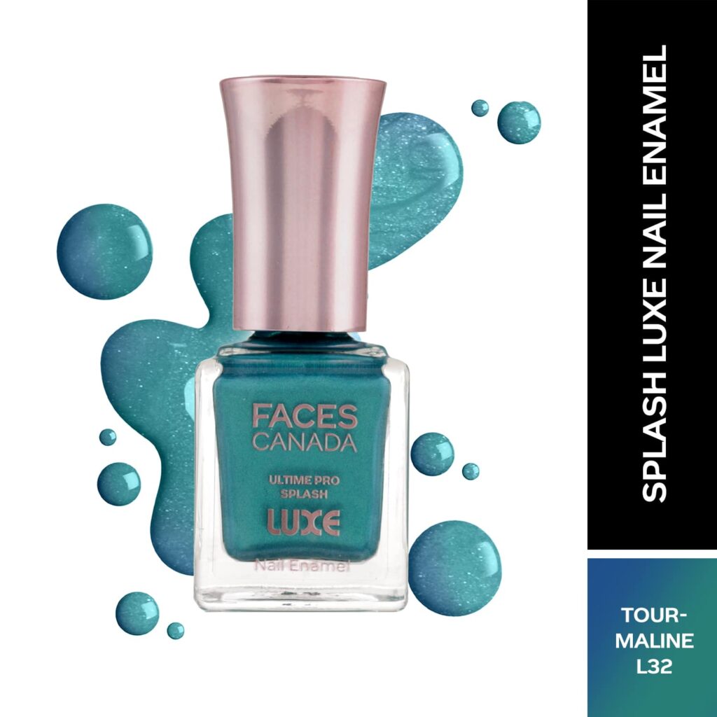 Faces Canada Ultime Pro Splash Luxe Nail Enamel Glossy Finish Quick Drying - Tourmaline L32 (12 ml) - Faces Canada