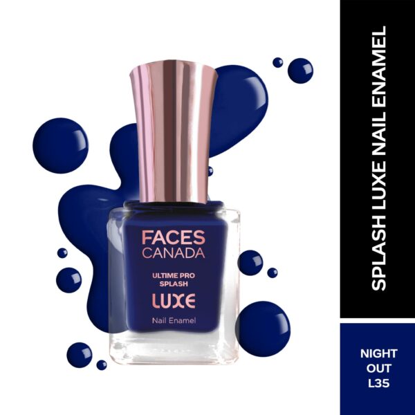 Faces Canada Ultime Pro Splash Luxe Nail Enamel Glossy Finish Quick Drying - Night Out L35 (12 ml) - Faces Canada