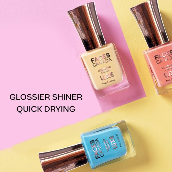 Faces Canada Ultime Pro Splash Luxe Nail Enamel Glossy Finish Quick Drying - Ruby Rush L18 (12 ml) - Faces Canada