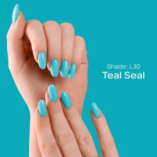 Faces Canada Ultime Pro Splash Luxe Nail Enamel Glossy Finish Quick Drying - Teal Seal L30 (12 ml) - Faces Canada
