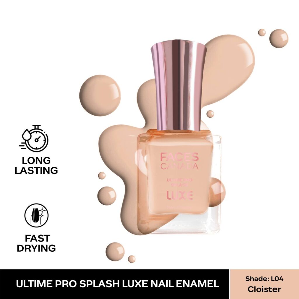 Faces Canada Ultime Pro Splash Luxe Nail Enamel Glossy Finish Quick Drying - Cloister L04 (12 ml) - Faces Canada