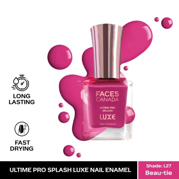 Faces Canada Ultime Pro Splash Luxe Nail Enamel Glossy Finish Quick Drying - Beau-tie L27 (12 ml) - Faces Canada