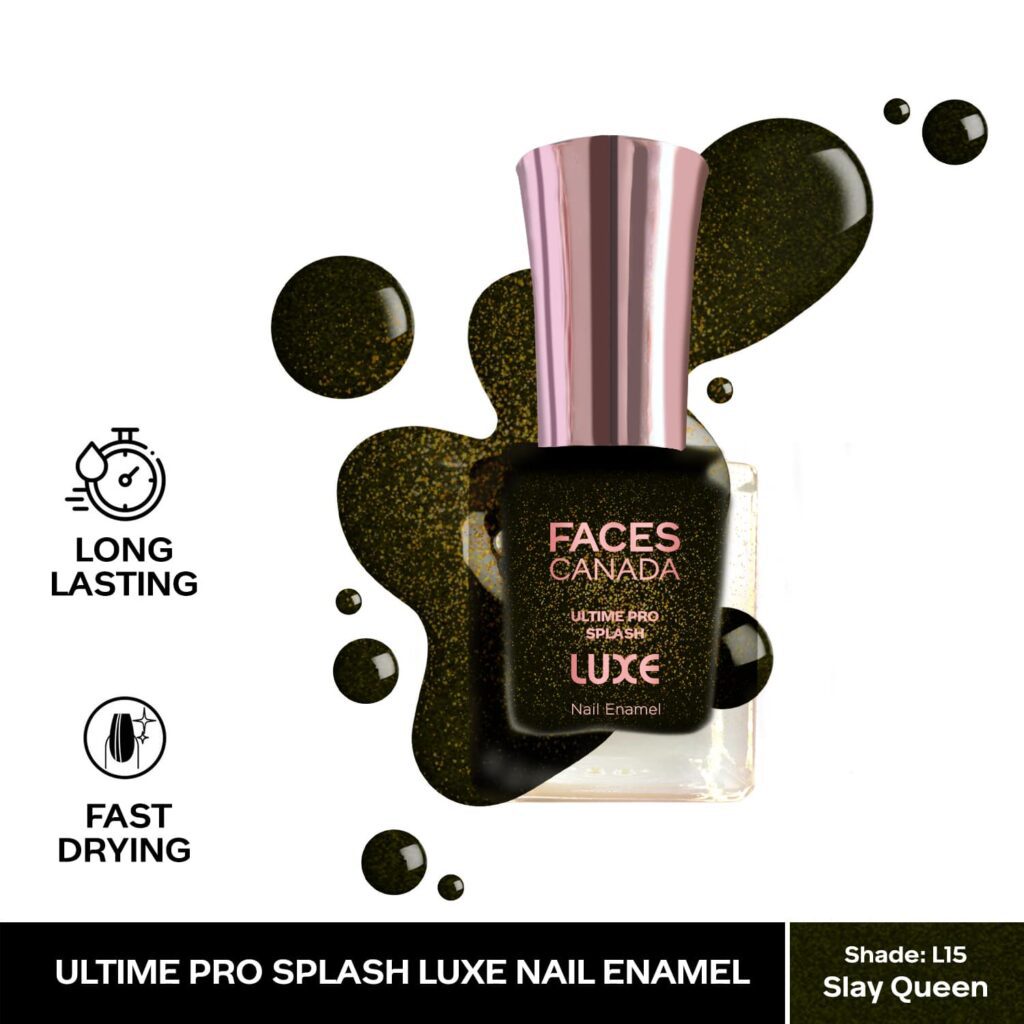 Faces Canada Ultime Pro Splash Luxe Nail Enamel Glossy Finish Quick Drying - Slay Queen L15 (12 ml) - Faces Canada
