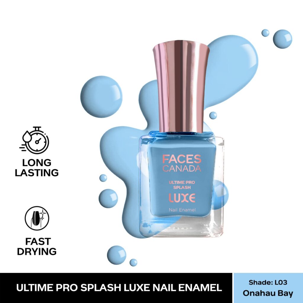 Faces Canada Ultime Pro Splash Luxe Nail Enamel Glossy Finish Quick Drying - Onahau Bay L03 (12 ml) - Faces Canada