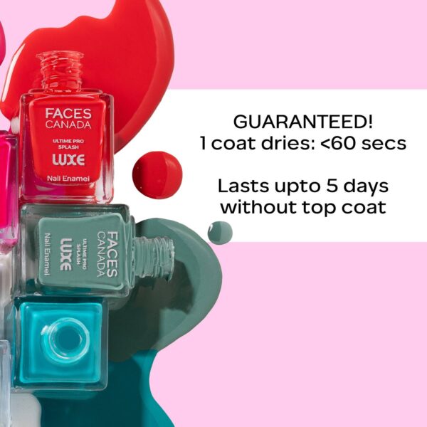 Faces Canada Ultime Pro Splash Luxe Nail Enamel Glossy Finish Quick Drying - Jade Mist L37 (12 ml) - Faces Canada