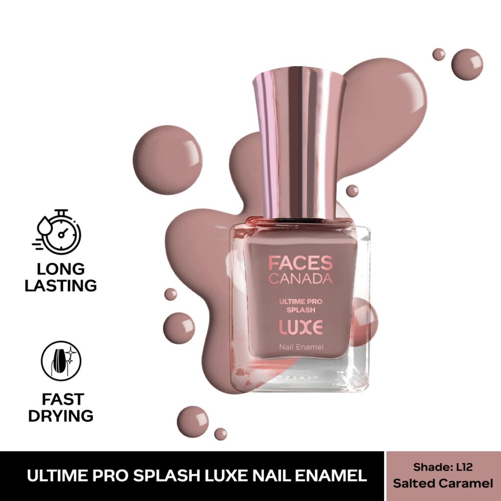 Faces Canada Ultime Pro Splash Luxe Nail Enamel Glossy Finish - Salted Caramel L12 (12 ml) - Faces Canada