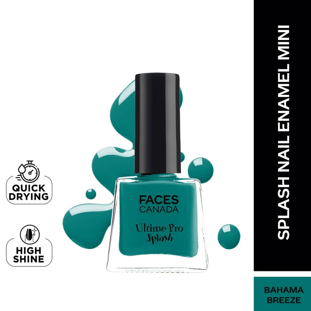 Faces Canada Ultime Pro Splash Mini Nail Enamel - Bahama Breeze 58 Glossy, Quick Drying (5 ml) - Faces Canada
