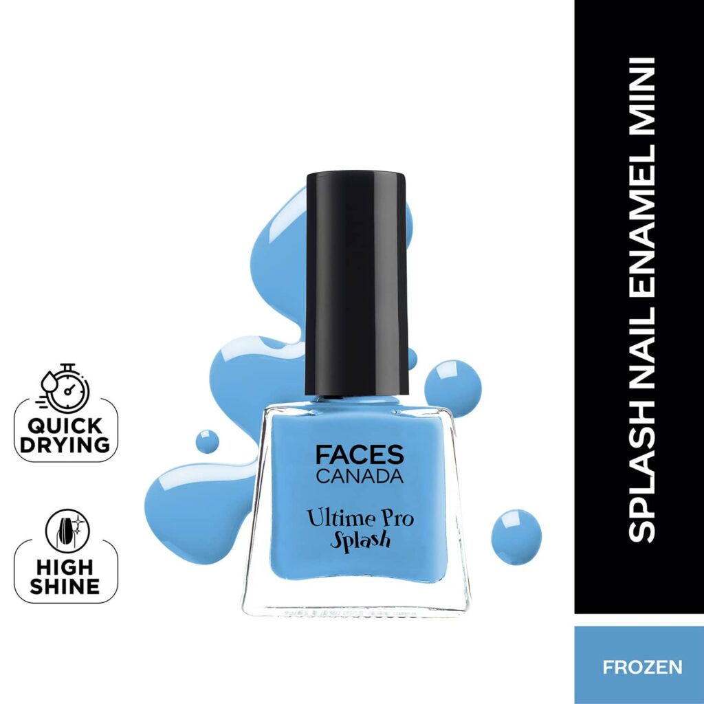 Faces Canada Ultime Pro Splash Mini Nail Enamel - Frozen 40 Glossy, Quick Drying (5 ml) - Faces Canada
