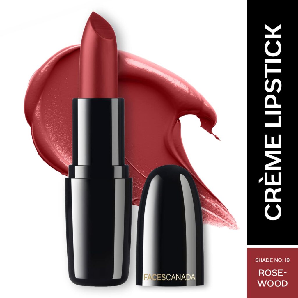 Faces Canada Weightless Creme Finish Lipstick, Creamy Finish, Hydrated Lips - Rosewood 19 (4 g) - Faces Canada