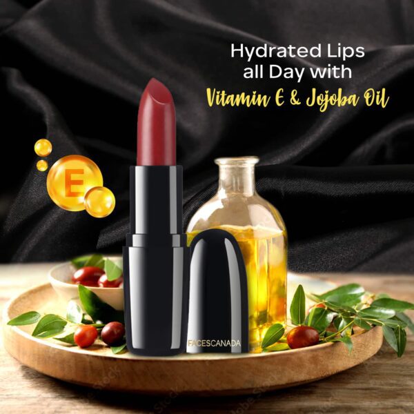 Faces Canada Weightless Creme Finish Lipstick, Creamy Finish, Hydrated Lips - Burgundy 17 (4 g) - Faces Canada