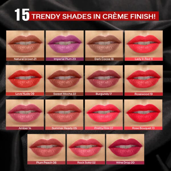 Faces Canada Weightless Creme Finish Lipstick, Creamy Finish, Hydrated Lips - Burgundy 17 (4 g) - Faces Canada