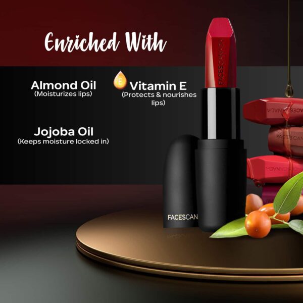 Faces Canada Weightless Matte Lipstick, Pigmented and Hydrated Lips - Fuschia Wave 02 (4.5 g) - Faces Canada