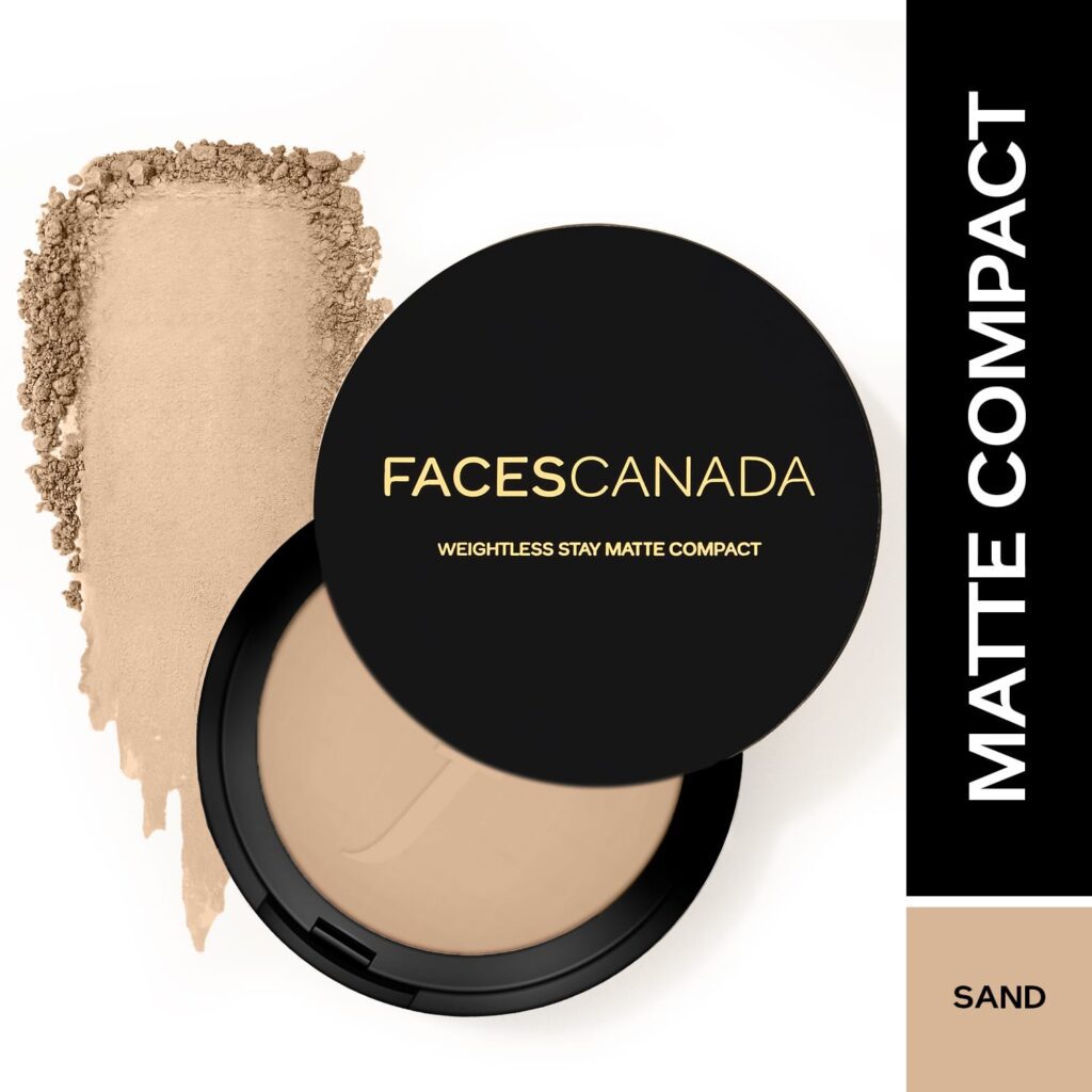 Faces Canada Weightless Stay Matte Finish Compact Powder SPF 20 Non Oily Pressed Powder - Sand (9 g) - Faces Canada