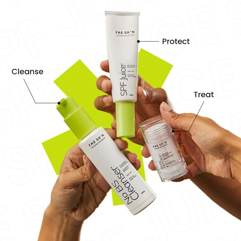 FAE BEAUTY 3-Step Healthy Skin Set - SPF Juice & Basic Skinstick & No BS Cleanser - FAE BEAUTY