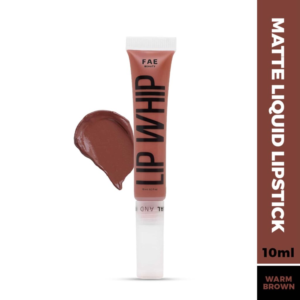FAE BEAUTY Lip Whip 12H Matte Liquid Lipstick, Vegan, Enriched with Vitamin E and Cherry Coffee - Safeword (10g) - FAE BEAUTY