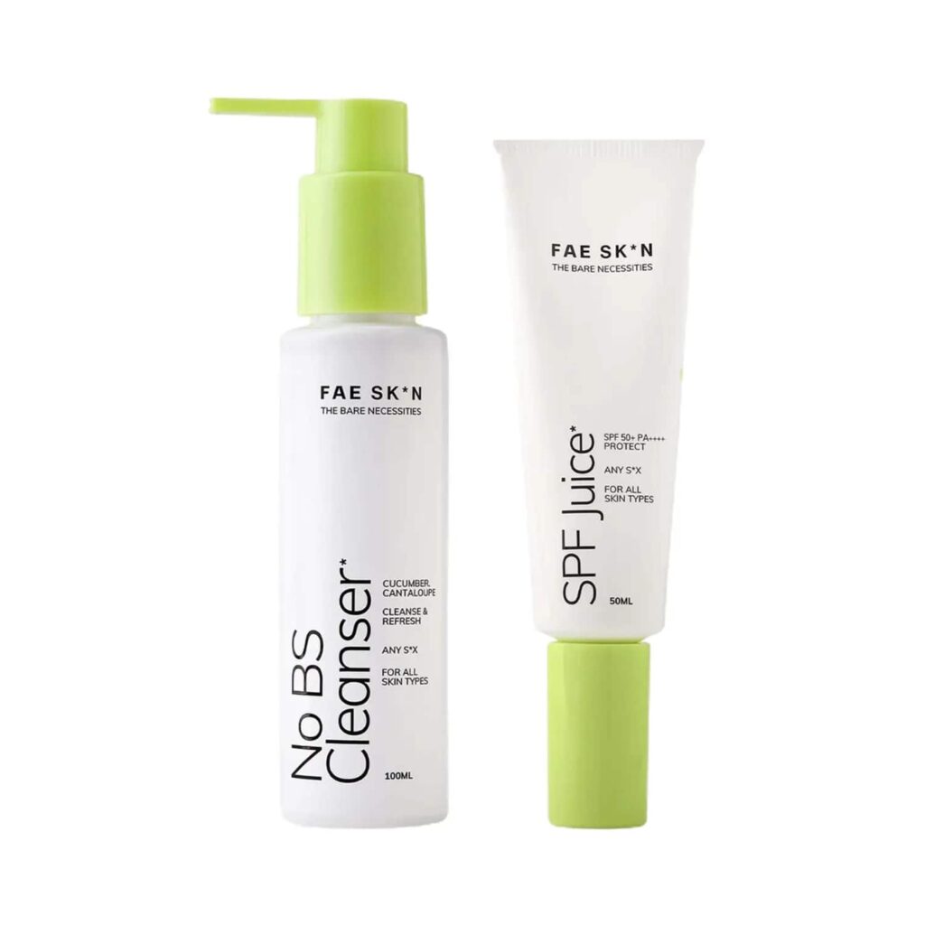FAE BEAUTY Skincare Combo - SPF Juice & No BS Cleanser (2Pcs) - FAE BEAUTY